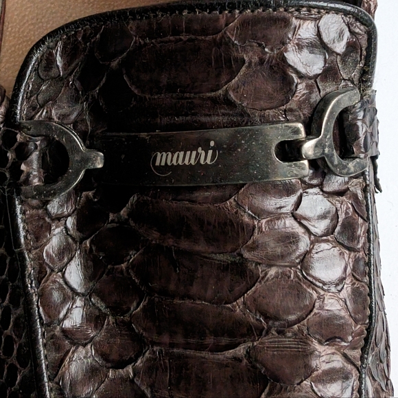 Mauri Brown caimán leather cashmere lined loafer main image 4